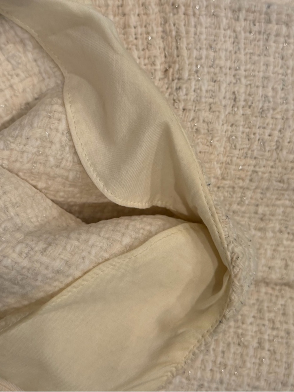 Maje Short Tweed Dress White Size 42 - Picture 10 of 11